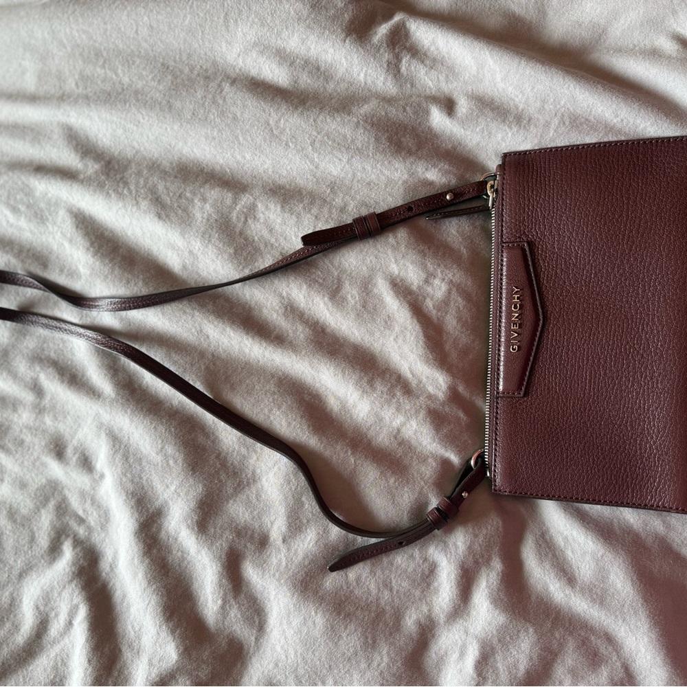 Givenchy Deep Red Leather Shoulder Bag